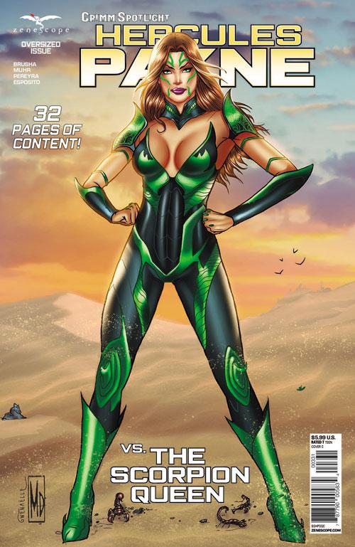 Grimm Spotlight Hercules Payne Scorpion Queen Cover C Michael DiPascale